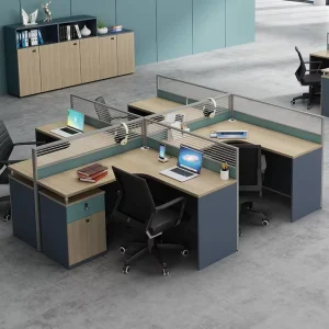 Modern Commercial Ergonomic Durable Convertible Office Furniture Set Modular Cubicle Partition Screen Workstation Desk for Villa