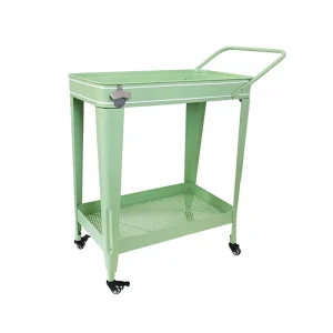 Modern Commercial Furniture Rolling Trolley Dining Cart Metal Restaurant Table for Living Room Hotel and Bathroom Use