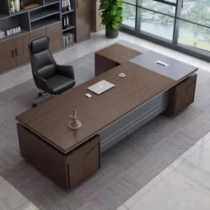 Modern Commercial Office Executive Table Boss L Shape MDF Wooden Computer Desk Office Furniture