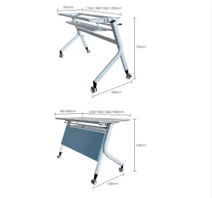Modern Commercial Office Furniture Movable Training Table for Meeting and Conference