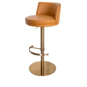 Modern Commercial Stainless Steel High Bar Stools Counter Adjustable Swivel Bar Chair for Hotel and Home Use