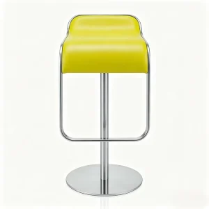 Modern Commercial Swivel Bar Stool with Electroplated Legs and Footrest for Hotel Lounge Bistro and Workplace