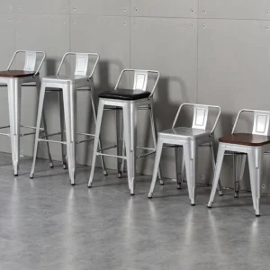 Modern Commercial Used Restaurant Bar Stool Steady Hotel Dining Bedroom Colorful Stack Metal Outdoor Industrial