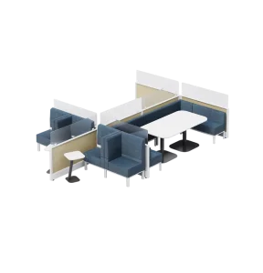 Modern Compact Aluminum Call Center Workstations Easy Assembly Ergonomic Multi functional Privacy Pods for Open Office