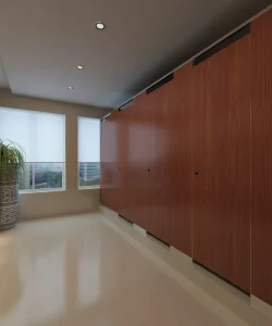Modern Compact HPL Toilet Partition Panel Waterproof Eco Friendly for Public Use Malls Shower Rooms
