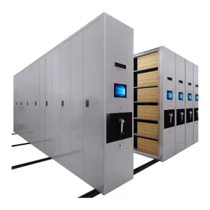 Modern Compact Mobile Archive Cabinet with Metal Shelves Heavy Duty Construction Adjustable Layers for Office Workshop Use