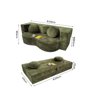 Modern Compressible Modular Sectional Sofa Space Saving Vacuum Pack Couch for Living Room Apartment