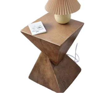 Modern Concrete Decorative Living Room Bedroom Accent Table Sofa Side End Table for Indoor Use