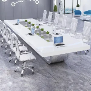 Modern Conference Desk Set for Office Hospital School Use Melamine Board Commercial Furniture