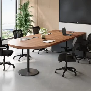 Modern Conference Table Luxury Walnut Veneer Office Meeting Desk for Executive Room