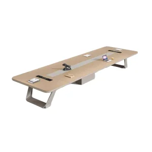 Modern Conference Table Training Office Furniture Bar-shaped Desk Removable Cable Management Box Table