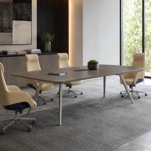 Modern Conference Table Wooden Meeting Desk with Metal Legs Office Furniture for Executive Meeting Room OEM Customization