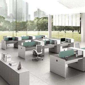Modern Contemporary Cubicle Partition Modular Convertible Commercial Furniture Call Center Office Workstation Desk 2 4 6 People