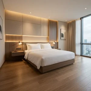 Modern Contemporary Hotel Bedroom Commercial Projects Turnkey Solution Sets King Size Bedroom Set for Hotel Apartment Villa