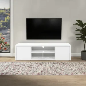 Modern Contemporary Wooden MDF TV Stand High Gloss Paint Eco Friendly Design for Living Room Hotel Apartment
