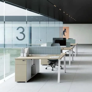 Modern Convertible 25mm Thick Office Workstation Desk 2 4 6 Person Computer Table Office Bedroom Use MFC