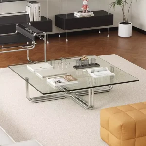 Modern Convertible Luxury Small Household Apartment Coffee Table Inspired Ancient Middle Eastern Tempered Glass Side Table
