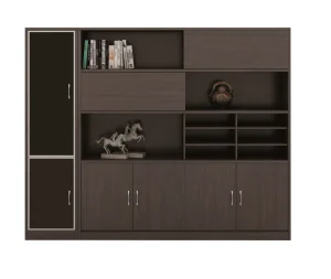 Modern Convertible Metal Storage Cabinets with Wooden Drawers Lockable Office Furniture for Home School & Commercial Filing