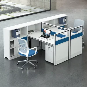 Modern Convertible Modular Cubicle Wooden Office Desk with Extendable Design Customizable Size for Commercial Use
