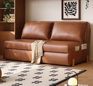 Modern Convertible Pull Out Sofa Bed Single Double Couch Foldable Two Seat Soft Fabric Upholstery Home