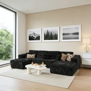 Modern Convertible Sofa Bed Sponge Vacuum Packed Modular Sectional Sofa Bed Storage for Apartment Villa Living Room