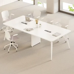 Modern Convertible Solid Wood Conference Table for Hotel and School Use Rectangle Shape 10 Seater Office Desk
