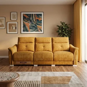 Modern Convertible Upholstered Power Sofa Set Chenille Frame for Hotel Mall Project Use Customizable Living Room Sofa