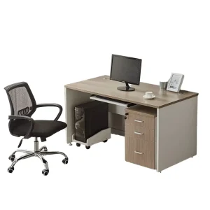 Modern Convertible Wooden Office Computer Desk with Drawer Customizable Size and Color