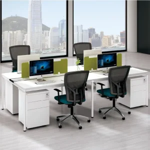 Modern Convertible Workstation Standard Wooden Office Study Computer Desk for Open Area