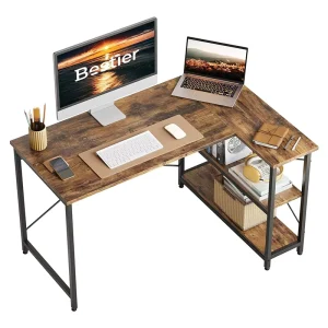 Modern Corner L Shaped Computer Table Desk 120 CM Wooden Metal Frame Office Desk and Game Desk Home Office Factory Direct Sales