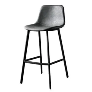 Modern Counter Height 4 Legs Metal Base Taburete bar Stool Leather bar Stools Chaise De bar Stool Chairs for Home Restaurant