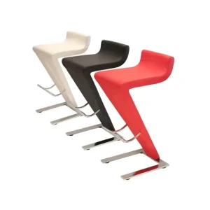 Modern Counter Stools Customized Kitchen Furniture Stainless Steel Leather Fabric Event Bar High Chair Z Shape Bar Stool