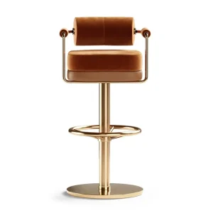 Modern Creative Coffee Shop Nightclub Pub Household Stainless Steel Metal Bar Stool High Bar Stools Luxury