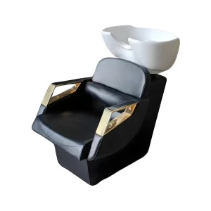 Modern Cross border Sitting Semi Reclining Adjustable Height Ceramic Basin Shampoo Chair Armrest for Hair Salon Manufacturer