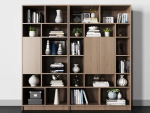Modern Cube Ladder Bookcase Wall Mount Wood Bookshelf Space-Saving Custom Eco-Friendly Home Office Bedroom Living Room School