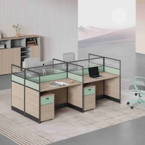 Modern Cubicle Office Company Building Workstation Furniture 1 2 4 Person Work Station Office Desk