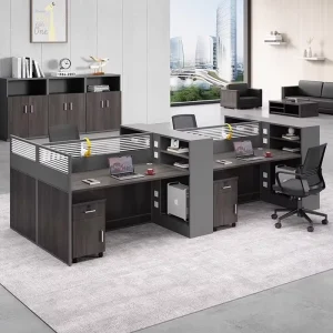 Modern Cubicle Wooden Table Office Table Escritorio Workstation Desk 2 4 6 8 Seater Staff Office Workstation Modular Office Desk