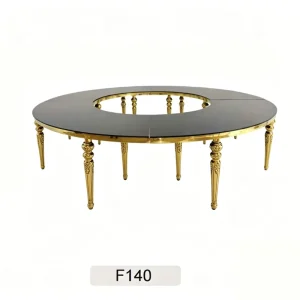 Modern Curved Glass Stainless Steel S Shape Foldable Easy Clean Hotel Furniture Table for Living Room Outdoor Use