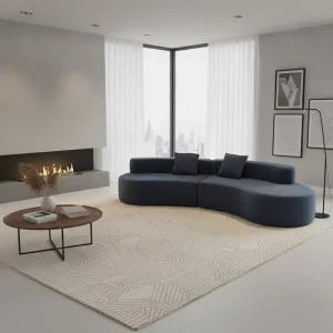 Modern Curved Modular Compressed Sofa Deep Seat Vacuum Packed Sectional Couch OEM Furniture Manufacturer