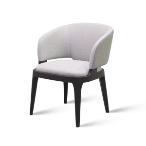 Modern Curved Upholstered Dining Chair Commercial Restaurant Chair for Hotel Lobby Guest Room Cafe Custom