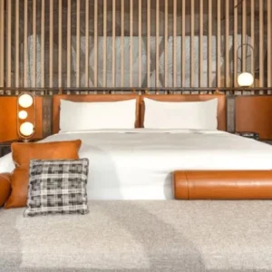 Modern Custom Luxury Italian Bedroom Set Wood Double Bed High Quality Minimalist Design Apartment Hotel Use