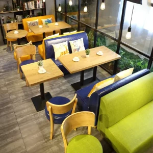 Modern Custom Made Restaurant Furniture Wood Metal Table Booth for Dining Outdoor Living Room Hotel Application