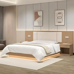 Modern Custom Size Hotel Bedroom Furniture Set for Apartment Use Eco Friendly Durable Wood Panels with 5 Year Warranty