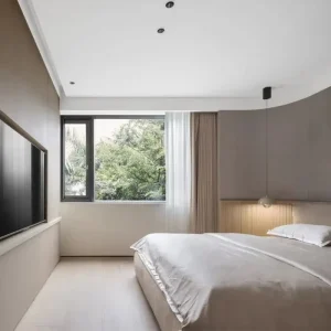 Modern Customer Specific Solid Wood Hotel Apartment Bedroom Set with Wardrobe High Grade Furniture