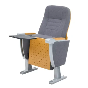 Modern Customizable Fabric Auditorium Seat Folding Movie Theater Chair with Table Board for Cinemas