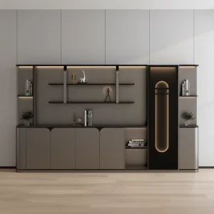 Modern Customizable Multi functional MDF Office Bookcase with File Storage Cabinets for Office Use
