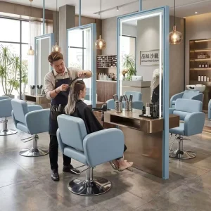 Modern Customized Color Salon Furniture Set Hairdressing Barber Chair for Beauty Salon & Spa