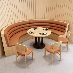 Modern Customized Durable Wooden Frame Restaurant Booth Seating for Dining Mall Fast Food Hot Pot