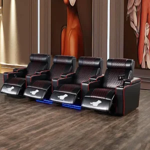 Modern Customized Home Theater Leather Sofa Electric Intelligent Combination for Private Space