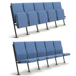 Modern Customized Size Theater Auditorium School Chair Fabric Recliner Fold Commercial Use Theater Furniture One Seat 5 Year